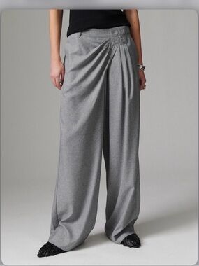 Day birger et mikkelsen High-Waist Wide-Leg Draped Pants in Gray smart casual